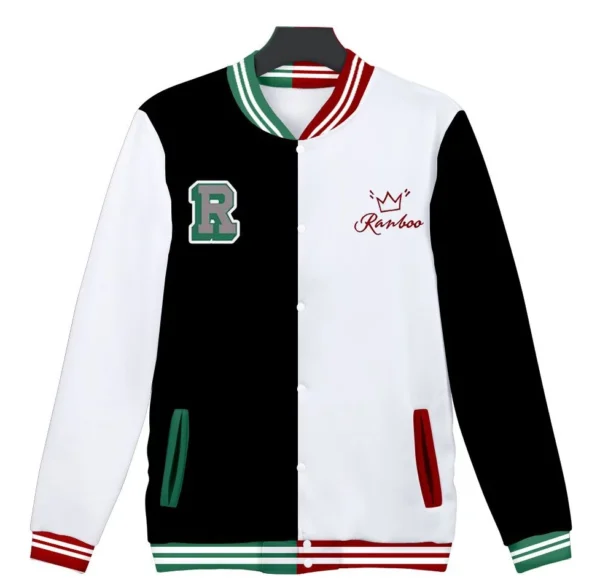 Ranboo Black & White R Varsity Jacket