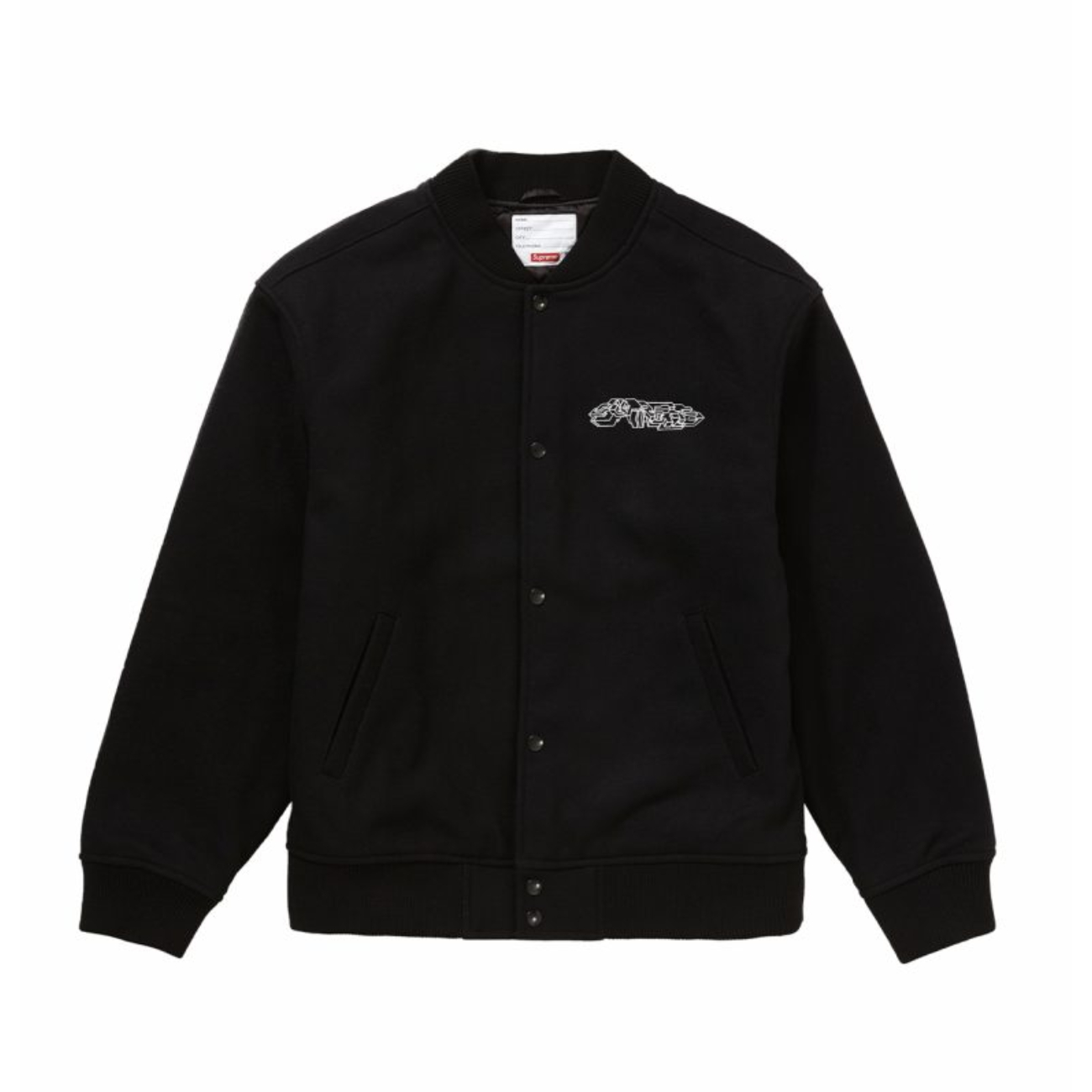 Supreme Delta Logo Varsity Jacket – Black