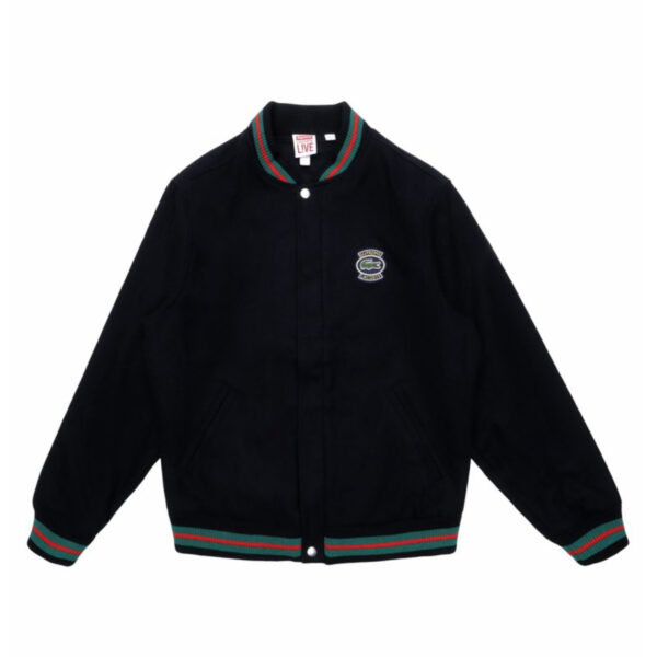 Supreme Lacoste Wool Varsity Jacket – Black